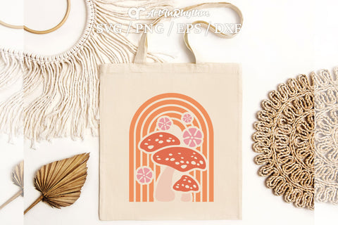 Boho Arch Svg, Abstract Shape Svg, Boho Svg, Groovy Mushroom Svg, Boho Clipart SVG Artinrhythm shop 