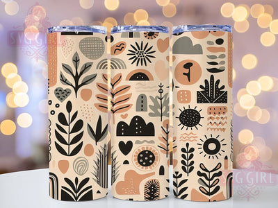 Boho Autumn Fall Leaves Rustic Tumbler, Fall Leaves Cup, 20Oz Tumbler Wrap, Sublimation Boho Design, Rustic Autumn Drinkware, Botanical Fall Mug Wrap, Bohemian Leaves Tumbler Sublimation SvggirlplusArt 