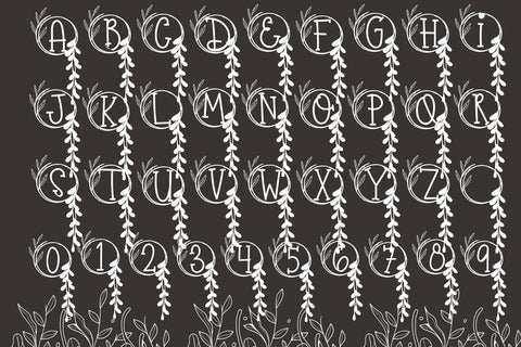 Boho Blossom Circle Monogram Font Dm Letter Studio 