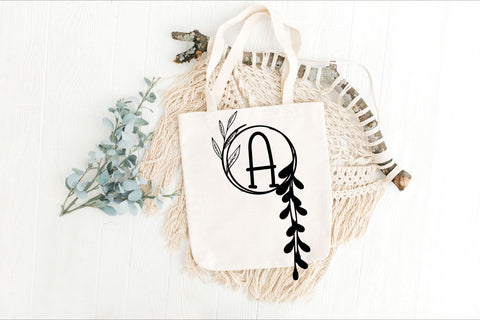 Boho Blossom Circle Monogram Font Dm Letter Studio 