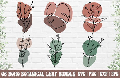 Boho Botanical Leaves SVG - Plants SVG, Abstract Boho Clipart, Boho Abstract SVG, Boho Shapes SVG, Botanical Leaf SVG, Abstract Clipart SVG GraphicsTreasures 