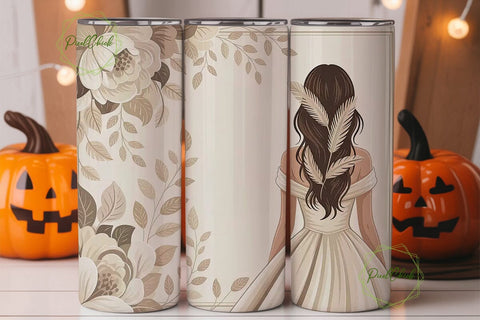 Boho Bride 20oz Tumbler Wrap Sublimation PixelChick 