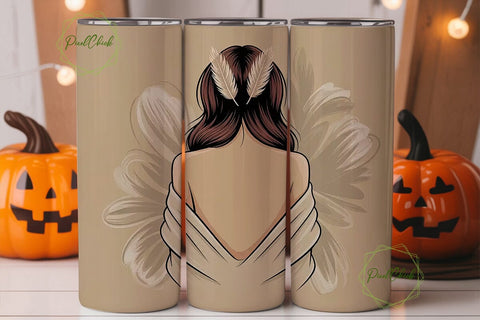Boho Bride 20oz Tumbler Wrap Sublimation PixelChick 