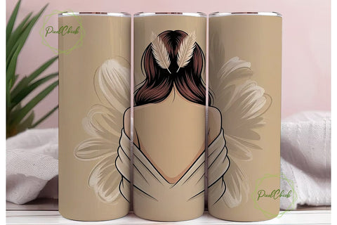 Boho Bride 20oz Tumbler Wrap Sublimation PixelChick 