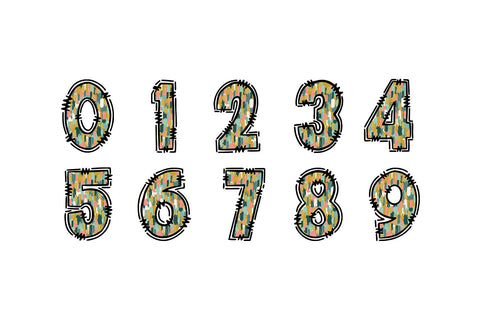 Boho Brushstroke Alphabet PNG, Hand Drawn Doodle Letters Sublimation BijouBay 