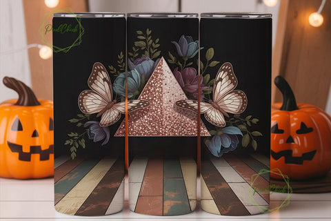 Boho Butterfly Tumbler Wrap Sublimation PixelChick 