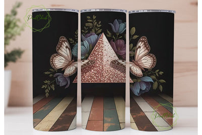 Boho Butterfly Tumbler Wrap Sublimation PixelChick 