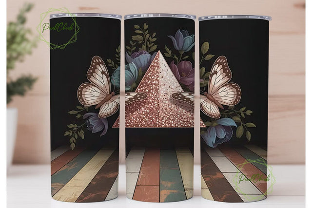 Boho Butterfly Tumbler Wrap Sublimation PixelChick 