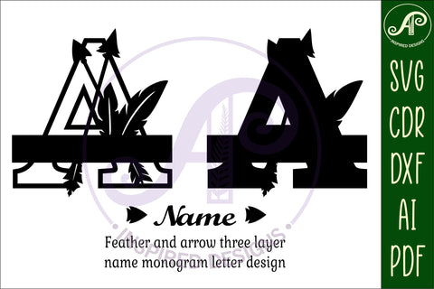 Boho Capital Monogram Letter A SVG SVG APInspireddesigns 