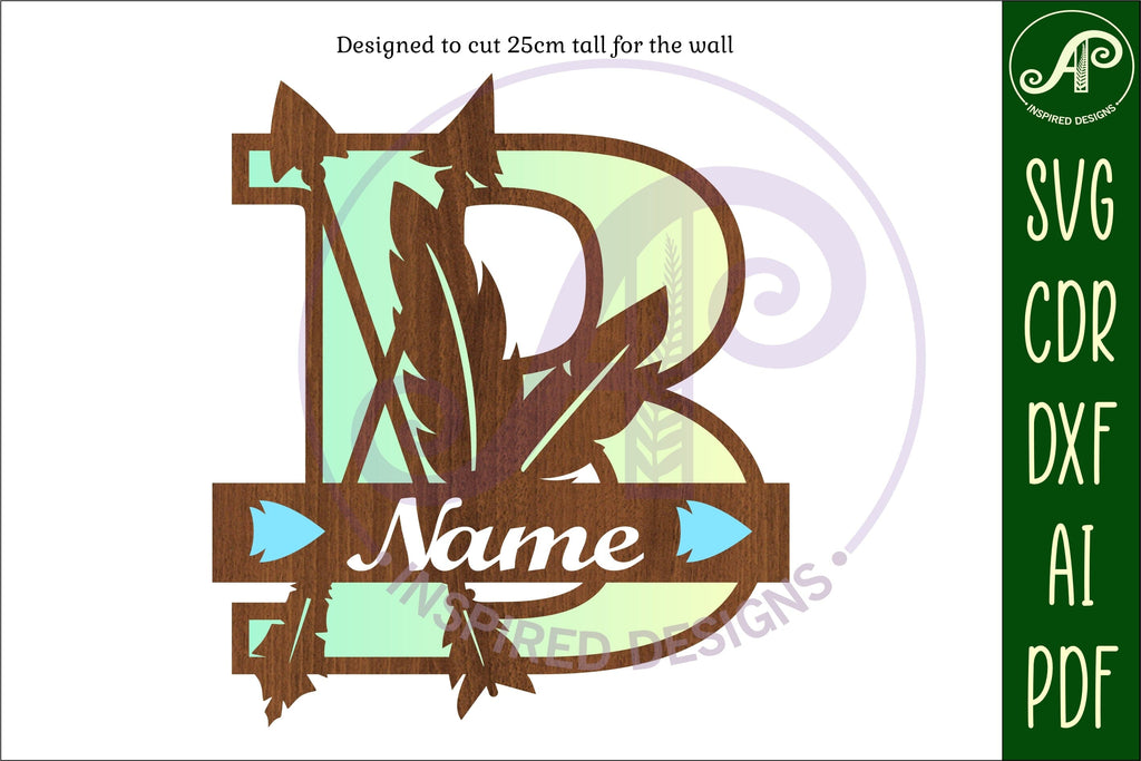 Boho Capital Monogram Letter B SVG - So Fontsy