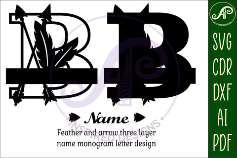 Boho Capital Monogram Letter B SVG SVG APInspireddesigns 