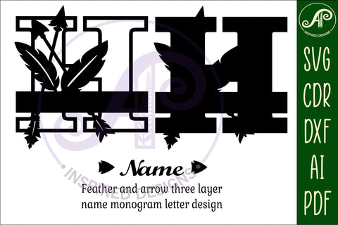 Boho Capital Monogram Letter H SVG SVG APInspireddesigns 