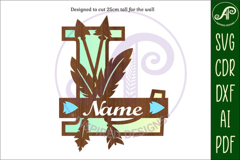 Boho Capital Monogram Letter L SVG SVG APInspireddesigns 