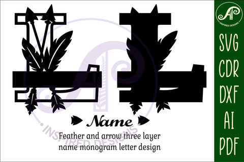 Boho Capital Monogram Letter L SVG SVG APInspireddesigns 