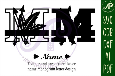 Boho Capital Monogram Letter M SVG SVG APInspireddesigns 