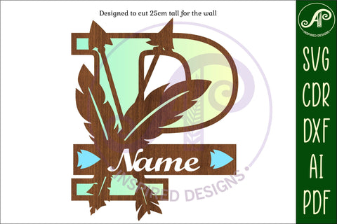 Boho Capital Monogram Letter P SVG SVG APInspireddesigns 