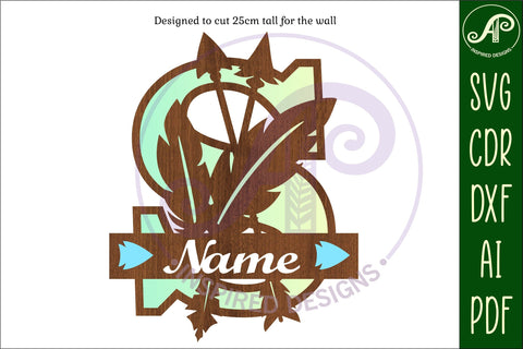 Boho Capital Monogram Letter S SVG SVG APInspireddesigns 