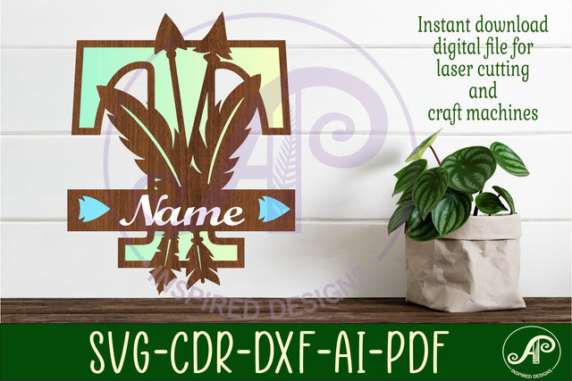 Boho Capital Monogram Letter T SVG SVG APInspireddesigns 