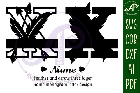 Boho Capital Monogram Letter X SVG SVG APInspireddesigns 