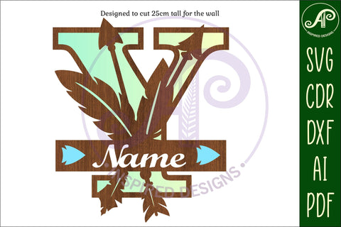 Boho Capital Monogram Letter Y SVG SVG APInspireddesigns 