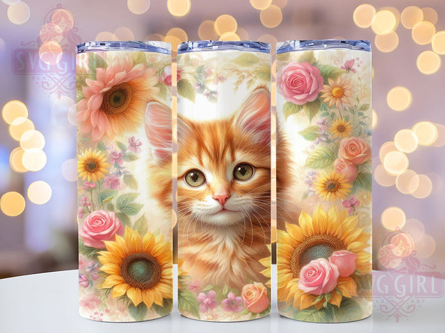 Boho Cat Mom Hippie Tumbler Wrap, Cat Mom Gift, Boho Tumbler Art, Feline Lover Gift, Cat Owner Present, Boho Pet Design, Hippie Cat Tumbler Sublimation SvggirlplusArt 