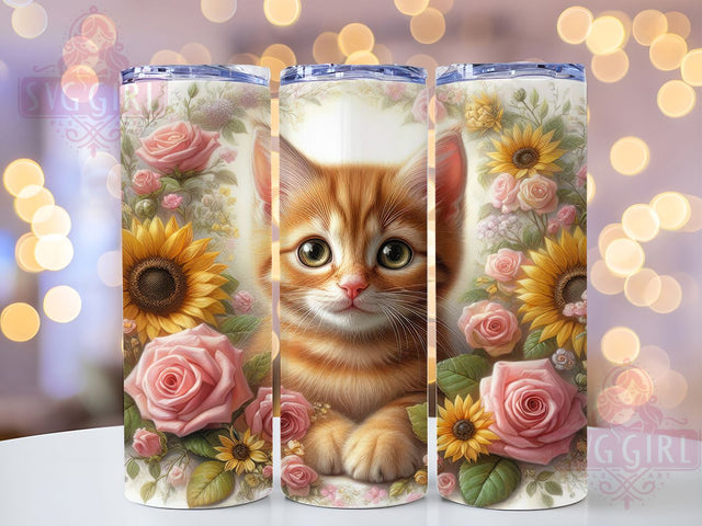 Boho Cat Mom Hippie Tumbler Wrap, Cat Mom Gift, Boho Tumbler Art, Feline Lover Gift, Cat Owner Present, Boho Pet Design, Hippie Cat Tumbler Sublimation SvggirlplusArt 