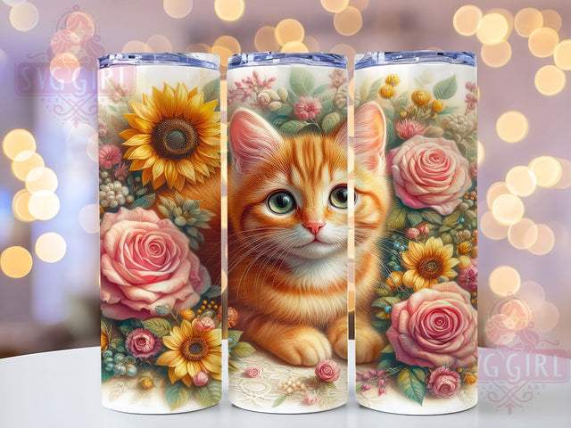 Boho Cat Mom Hippie Tumbler Wrap, Cat Mom Gift, Boho Tumbler Art, Feline Lover Gift, Cat Owner Present, Boho Pet Design, Hippie Cat Tumbler Sublimation SvggirlplusArt 