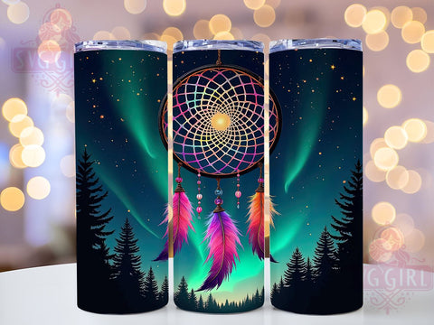 Boho Celestial Dreamcatcher 20oz Tumbler Wrap, Sublimation Design, Bohemian Decor, Unique Tumbler, Dreamcatcher Gift Sublimation SvggirlplusArt 