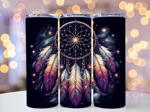 Boho Celestial Dreamcatcher 20oz Tumbler Wrap Sublimation Design, Straight Tapered Tumbler Wrap, Dreamcatcher Tumbler Png, Instant Digital Download Sublimation SvggirlplusArt 