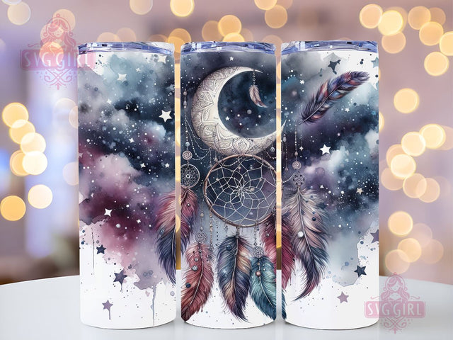 Boho Celestial Dreamcatcher 20oz Tumbler Wrap Sublimation Design, Straight Tapered Tumbler Wrap, Mandala Night Sky Tumbler Png, Instant Digital Download Sublimation SvggirlplusArt 