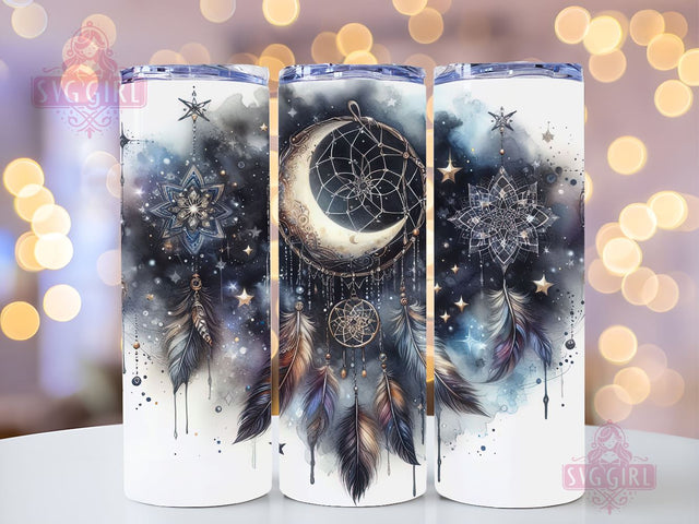 Boho Celestial Dreamcatcher 20oz Tumbler Wrap Sublimation Design, Straight Tapered Tumbler Wrap, Mandala Night Sky Tumbler Png, Instant Digital Download Sublimation SvggirlplusArt 