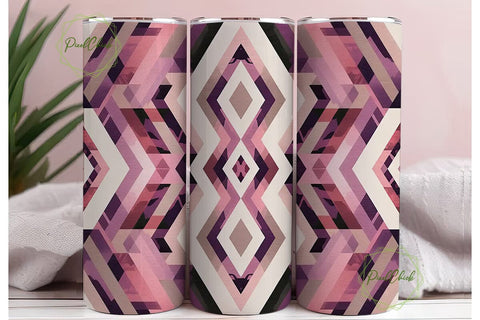 Boho Chic Geometric Tumbler Wrap Sublimation PixelChick 
