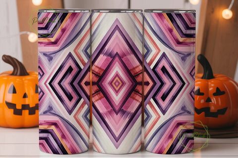 Boho Chic Geometric Tumbler Wrap Sublimation PixelChick 