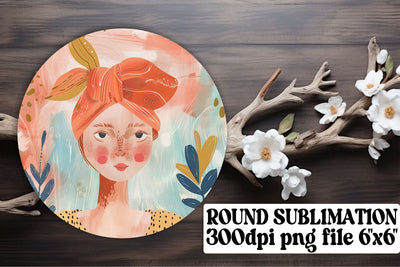 Boho Chic Lady Ornament - Sublimation Keychain Sublimation afrosvg 