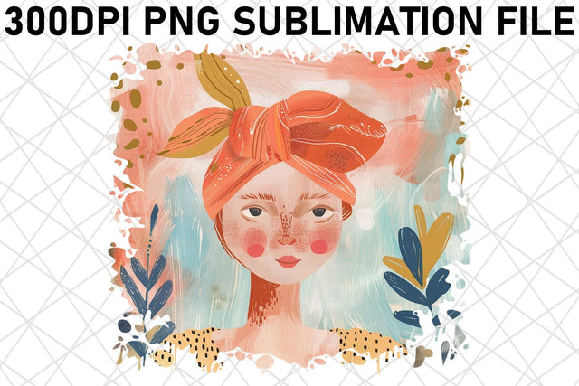 Boho Chic Lady PNG Design - Sublimation Sublimation afrosvg 