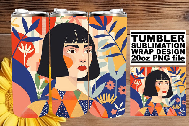 Boho Chic Woman Tumbler Wrap - Sublimation 20oz Sublimation afrosvg 