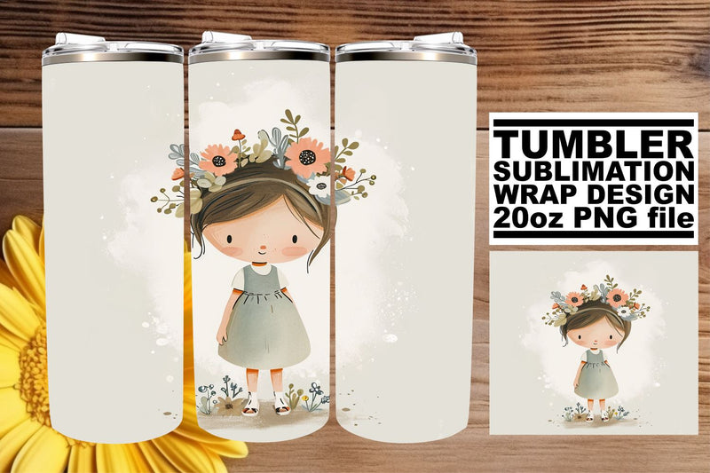 Boho Children Sublimation Tumbler Artwork Sublimation afrosvg 