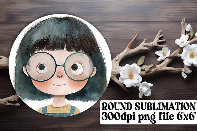 Boho Children's Round Keychains: Trendy Boho Vibes Sublimation afrosvg 