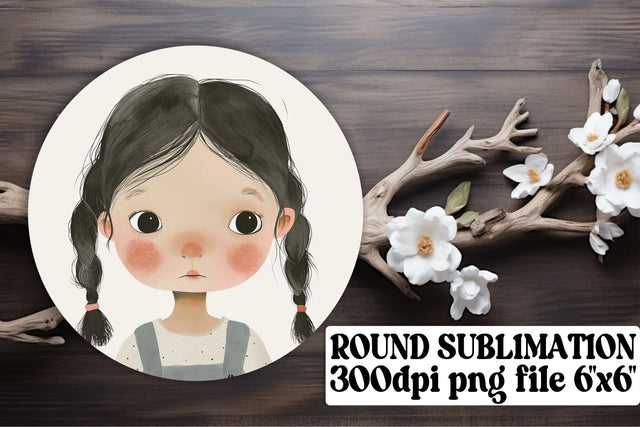 Boho Children's Round Sublimation: Delightful Designs Sublimation afrosvg 