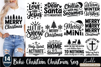 Boho Christian Christmas SVG Bundle SVG Angelina750 