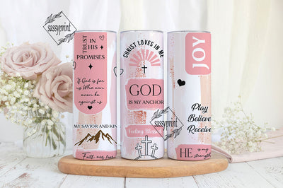 Boho Christian God 20oz Skinny Tumbler Wrap, Sublimation Design, Digital Download PNG, Religious Affirmations Tumbler Wrap PNG Sublimation sassyprint 