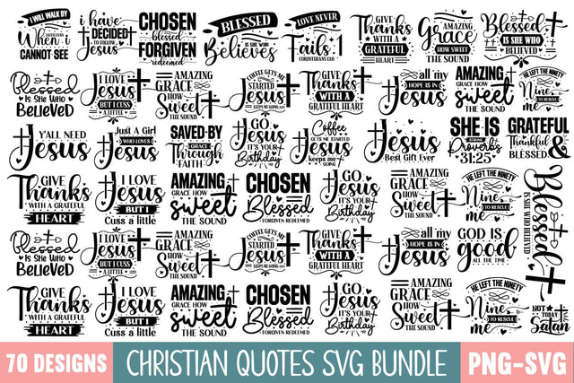 Boho Christian Quotes Svg Bundle, 70 svg designs , SVGs,Quotes and Sayings,Food & Drink,On Sale, Print & Cut SVG designmaster24 