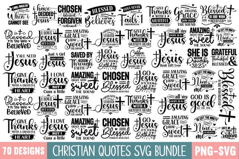 Boho Christian Quotes Svg Bundle, 70 svg designs , SVGs,Quotes and Sayings,Food & Drink,On Sale, Print & Cut SVG designmaster24 
