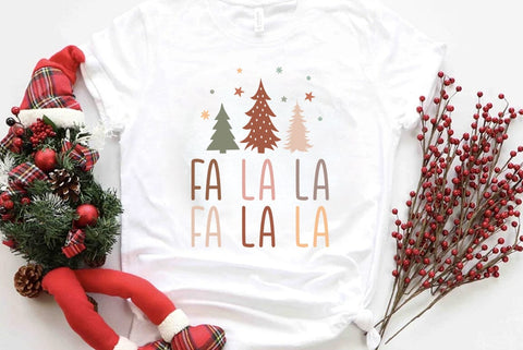 Boho Christmas Fa La La SVG PNG SVG FiveStarCrafting 