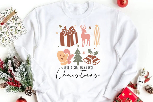 Boho Christmas Love SVG PNG, Just a girl who loves Christmas SVG FiveStarCrafting 