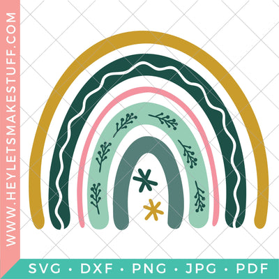 Boho Christmas Rainbow 2 SVG Hey Let's Make Stuff 