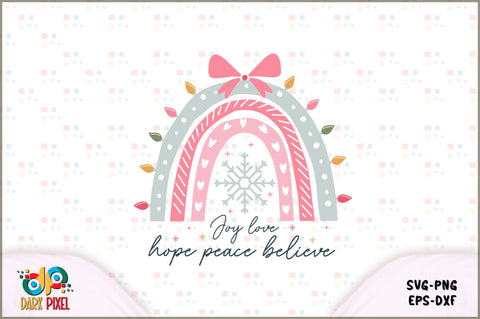 Boho Christmas Rainbow SVG Bundle SVG Shetara Begum 