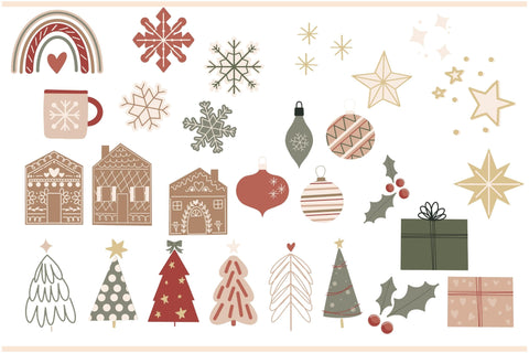 Boho Christmas SVG Bundle, Holiday PNG SVG Designing Digitals 
