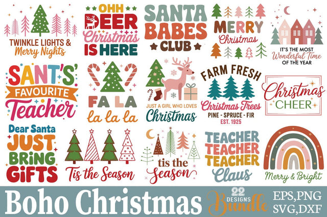 Boho Christmas SVG Bundle SVG Angelina750 