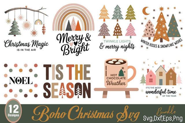 Boho Christmas SVG Bundle SVG Angelina750 